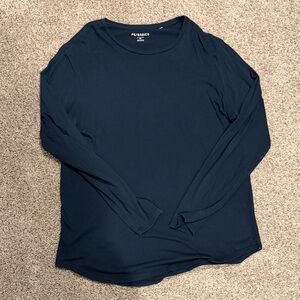 PacSun Long Sleeve Crew Neck Tee in Navy Blue